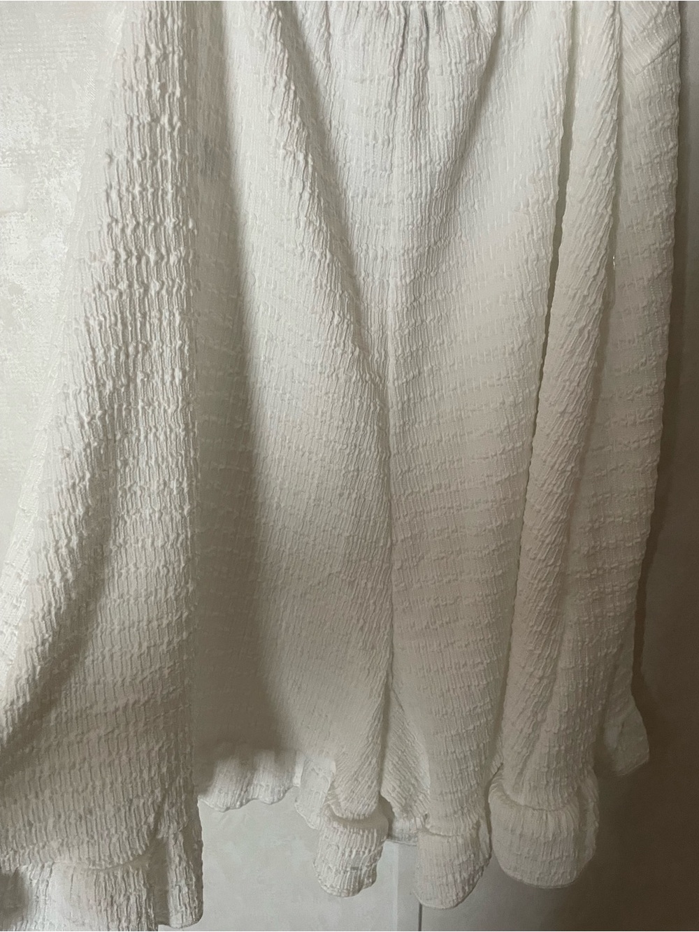 HYFVE White Textured Ruffle Strap Romper - Picture 3 of 4